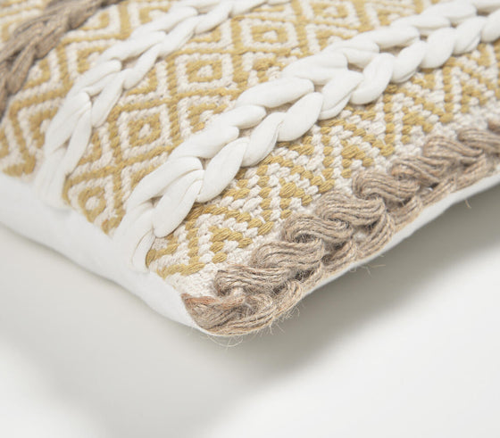 Handwoven Cotton Geometric Cushion Cover