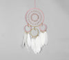 Classic Beaded & Faux Feathers Coral Dreamcatcher