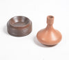 Earthy Terracotta Candle Holder with Wooden Stand