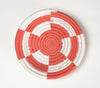Handwoven Red & White Colorblock Wall Plate