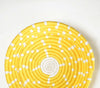 Handwoven Sunshine Yellow Round Wall Plate