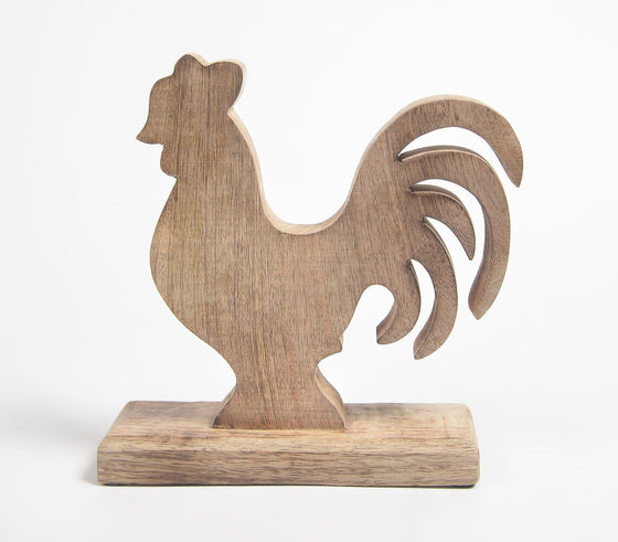 Wooden Rooster Tabletop Decorative