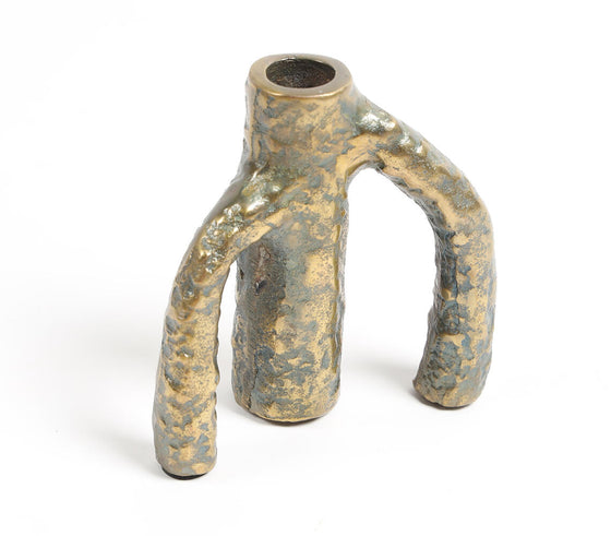 Sand Cast Aluminium Antique 3-Leg Candle Holder