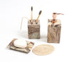 Brown Marble Classic Bath Accessories Set