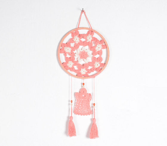 Crochet Pastel Pink Dreamcatcher