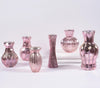 Assorted Rose-Gold Mercury Glass Vases (set of 6)