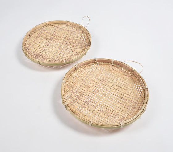 Woven Bamboo Trays (Set of 2)