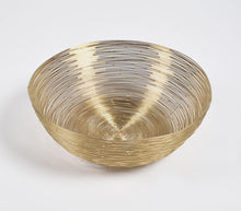  Coiled Antique Gold-Toned Iron Fruit Bowl