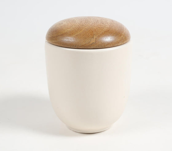 Classic Ceramic Jar with Wooden Lid (Large)