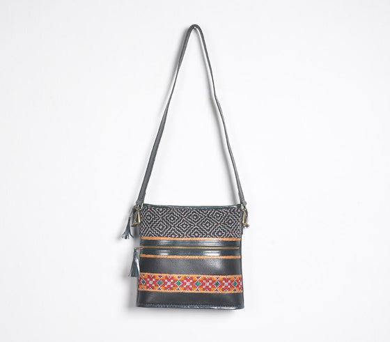 Embroidered Leather Crossbody Bag 3