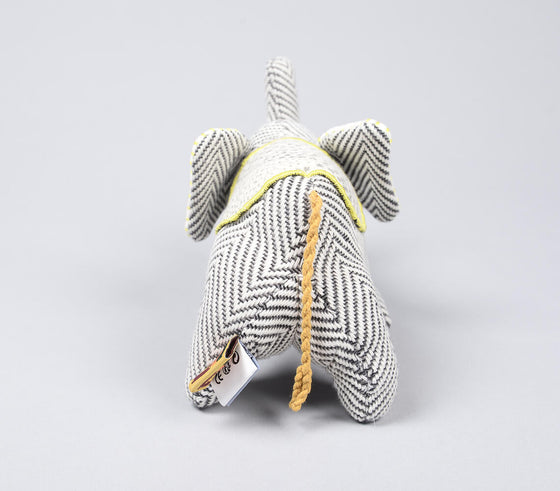 Embroidered Recycled Fabric Plush Elephant Toy