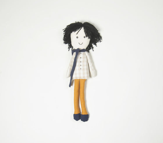 Handmade Pixie-Haired Plush Rag Doll