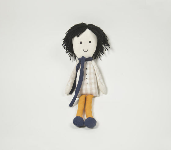 Handmade Pixie-Haired Plush Rag Doll