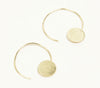 Gold-Toned Textured Metallic C-Hoop Earrings