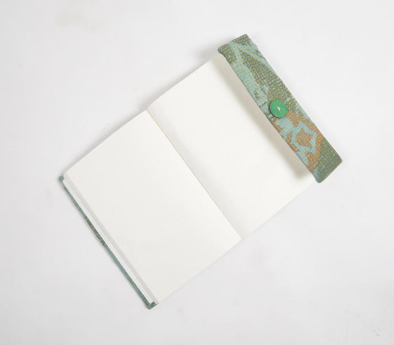 Kantha Embroidered Secret Personal Diary with Button & String Closure
