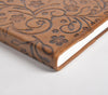 Floral Embossed Leather Diary