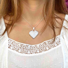  Corazon Blanco White Heart Pendant with Chain - World Community Exchange