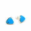 Sterling Silver Earrings, Triangle with Turquoise - World Community Exchange