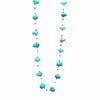 Floating Stone & Maasai Bead Necklace, Turquoise
