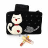Hand Crafted Felt: White Cat Pouch - World Community Exchange