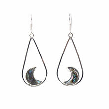  Earrings, Teardrop with Abalone Half Moons - World Community Exchange