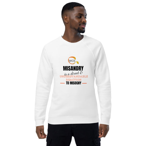 Misandry Unisex organic raglan sweatshirt